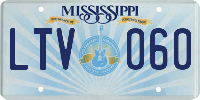 MS license plate LTV060