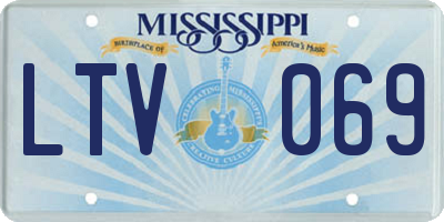 MS license plate LTV069