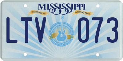 MS license plate LTV073