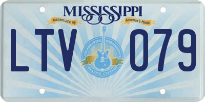 MS license plate LTV079