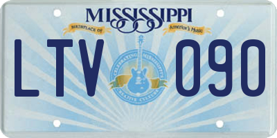 MS license plate LTV090