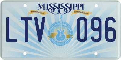 MS license plate LTV096