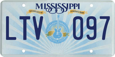 MS license plate LTV097