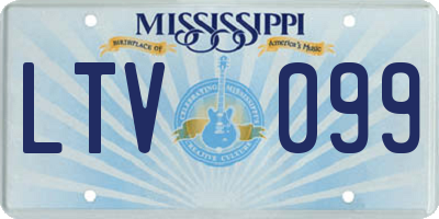 MS license plate LTV099