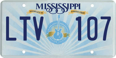 MS license plate LTV107