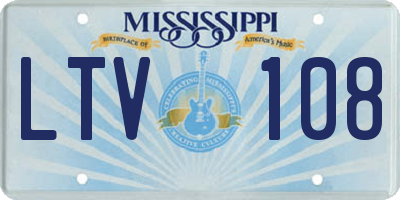 MS license plate LTV108