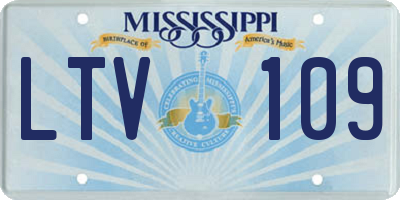 MS license plate LTV109