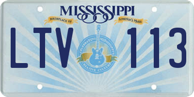 MS license plate LTV113