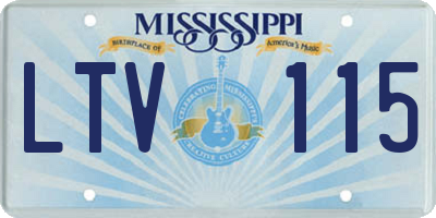 MS license plate LTV115