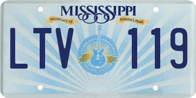 MS license plate LTV119