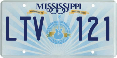 MS license plate LTV121