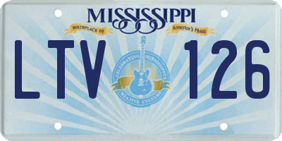 MS license plate LTV126