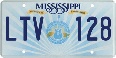 MS license plate LTV128