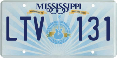 MS license plate LTV131