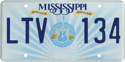 MS license plate LTV134