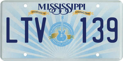 MS license plate LTV139