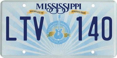 MS license plate LTV140