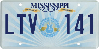 MS license plate LTV141