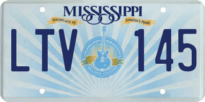 MS license plate LTV145