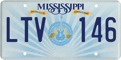 MS license plate LTV146