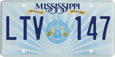 MS license plate LTV147