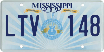 MS license plate LTV148