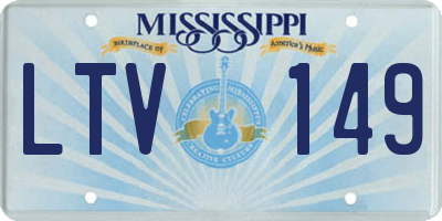 MS license plate LTV149