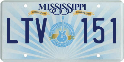 MS license plate LTV151
