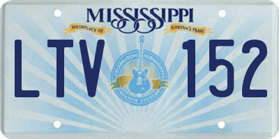 MS license plate LTV152