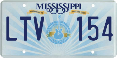 MS license plate LTV154