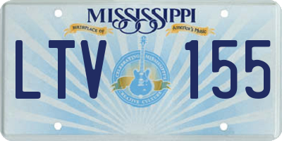 MS license plate LTV155