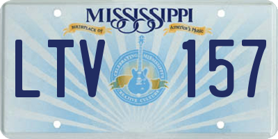MS license plate LTV157