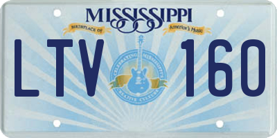 MS license plate LTV160