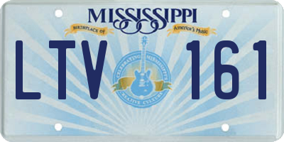 MS license plate LTV161