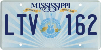 MS license plate LTV162