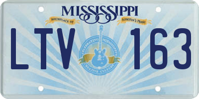 MS license plate LTV163