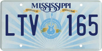 MS license plate LTV165