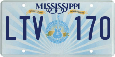 MS license plate LTV170