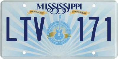 MS license plate LTV171