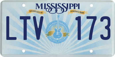 MS license plate LTV173