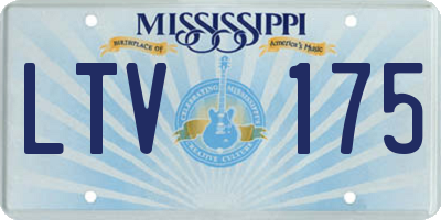 MS license plate LTV175