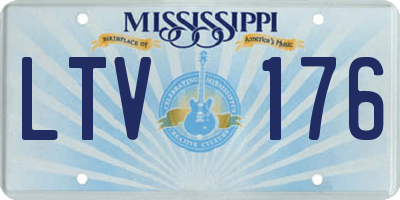 MS license plate LTV176