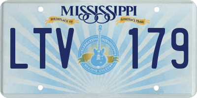 MS license plate LTV179