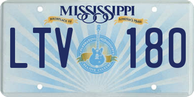 MS license plate LTV180