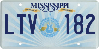 MS license plate LTV182