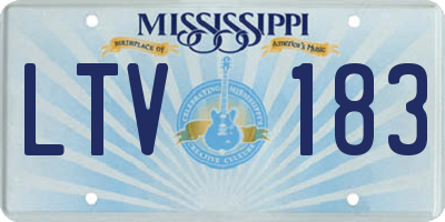 MS license plate LTV183