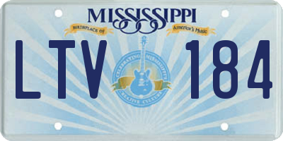 MS license plate LTV184