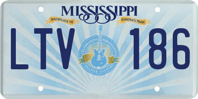 MS license plate LTV186