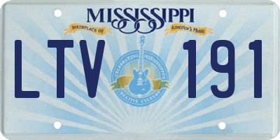 MS license plate LTV191