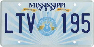 MS license plate LTV195